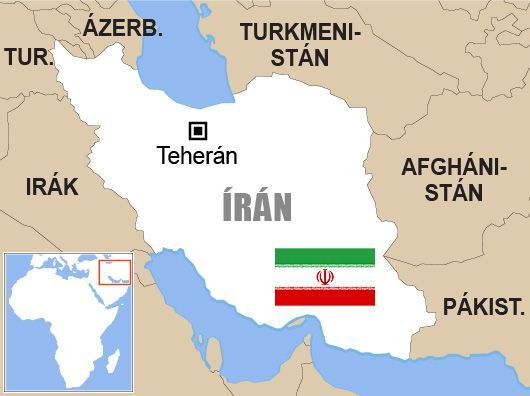 Írán - mapa
