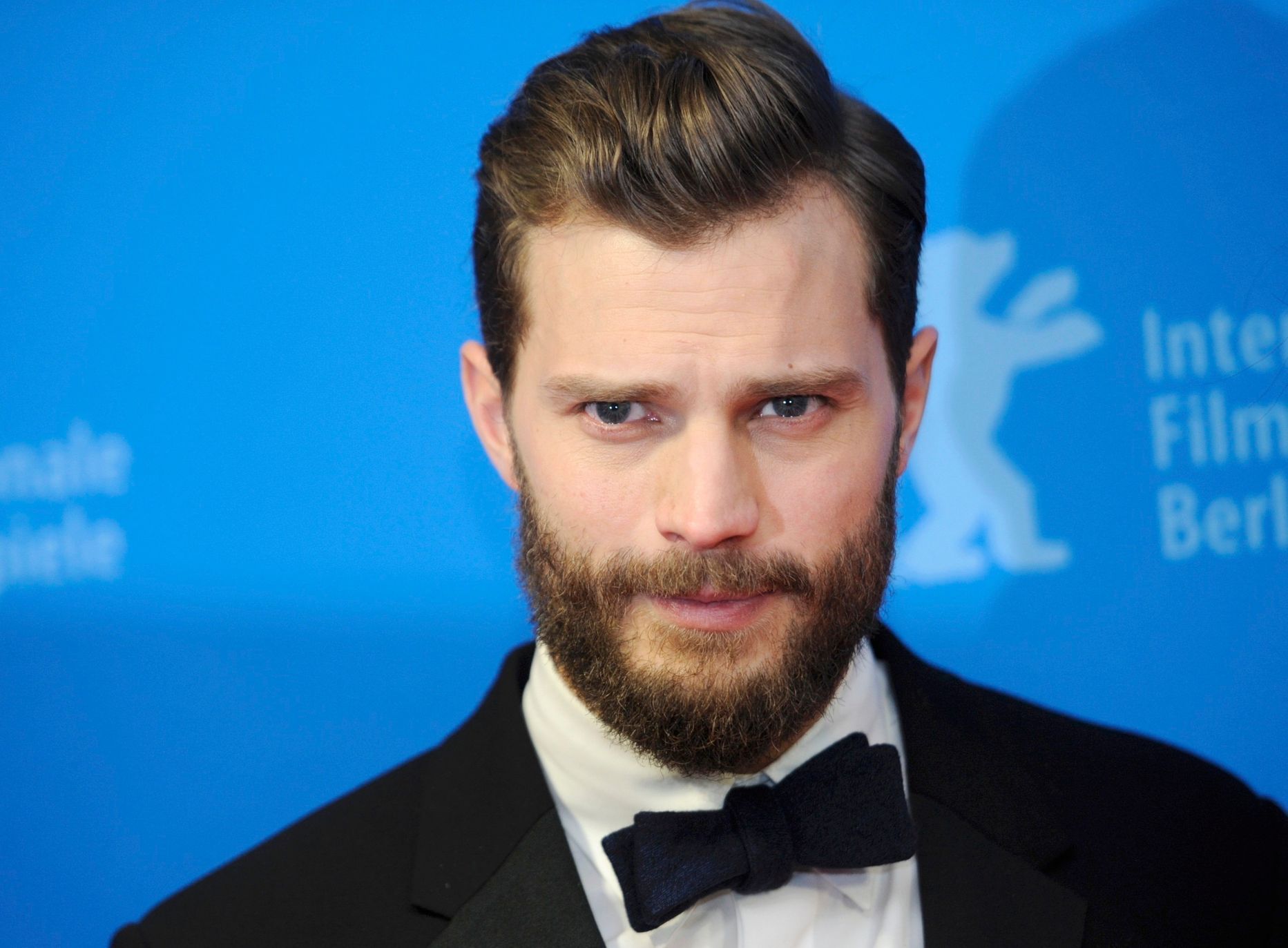 Actor Dornan arrives for screening at 65th Berlinale International Film