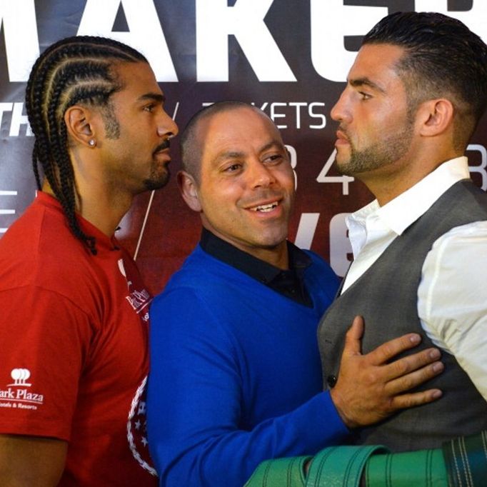 David Haye a Manuel Charr na tiskové konferenci