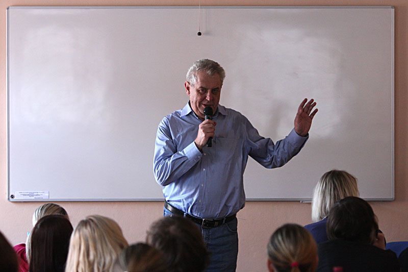 Miloš Zeman na univerzitě J.A. Komenského