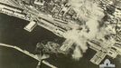 Bombardování přístavu v Rijece anglickým letectvem RAF.