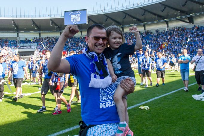 FNL, Baník-Znojmo: fanoušci Baníku slaví postup do ligy