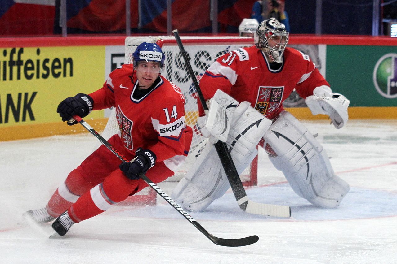 Hokej, MS 2013: Česko - Norsko: Tomáš Fleischmann a Ondřej Pavelec