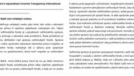 Vyjádření správců svěřenských fondů ke zprávě Transparency International.