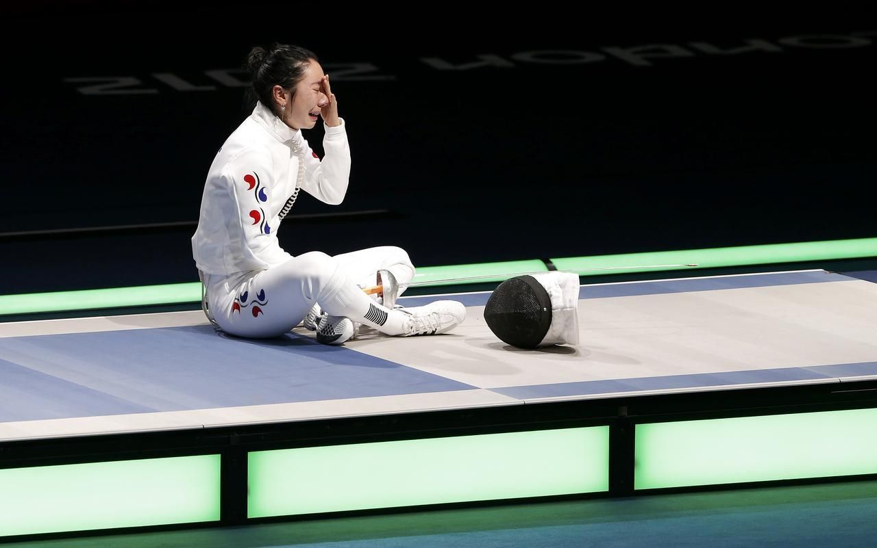 Obrazem: Střípky z olympiády v Londýně - 31.7. Korejská šermířka pláče - 5