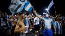 Soccer Football - Fans in Buenos Aires celebrate after winning the World Cup - Buenos Aires, Argentina - December 19, 2022 Fans gather outside of the Association of Argen