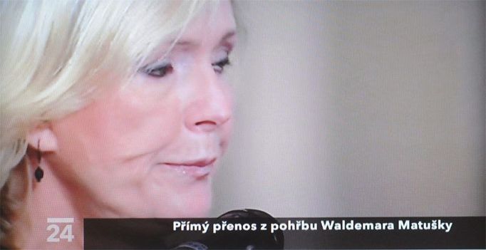 Pohřeb Waldemara Matušky - Helena Vondráčková