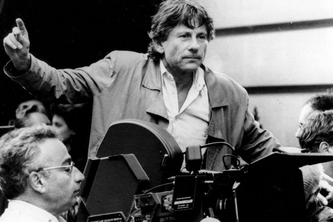 Roman Polanski při natáčení v roce 1988.