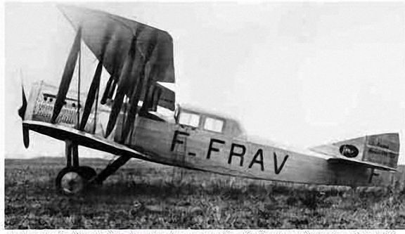 Unikátní snímek letadla Potez VII Paula d'Argueffa. Právě tento konkrétní stroj s imatrikulací F-FRAV havaroval u Teplic nad Metují.