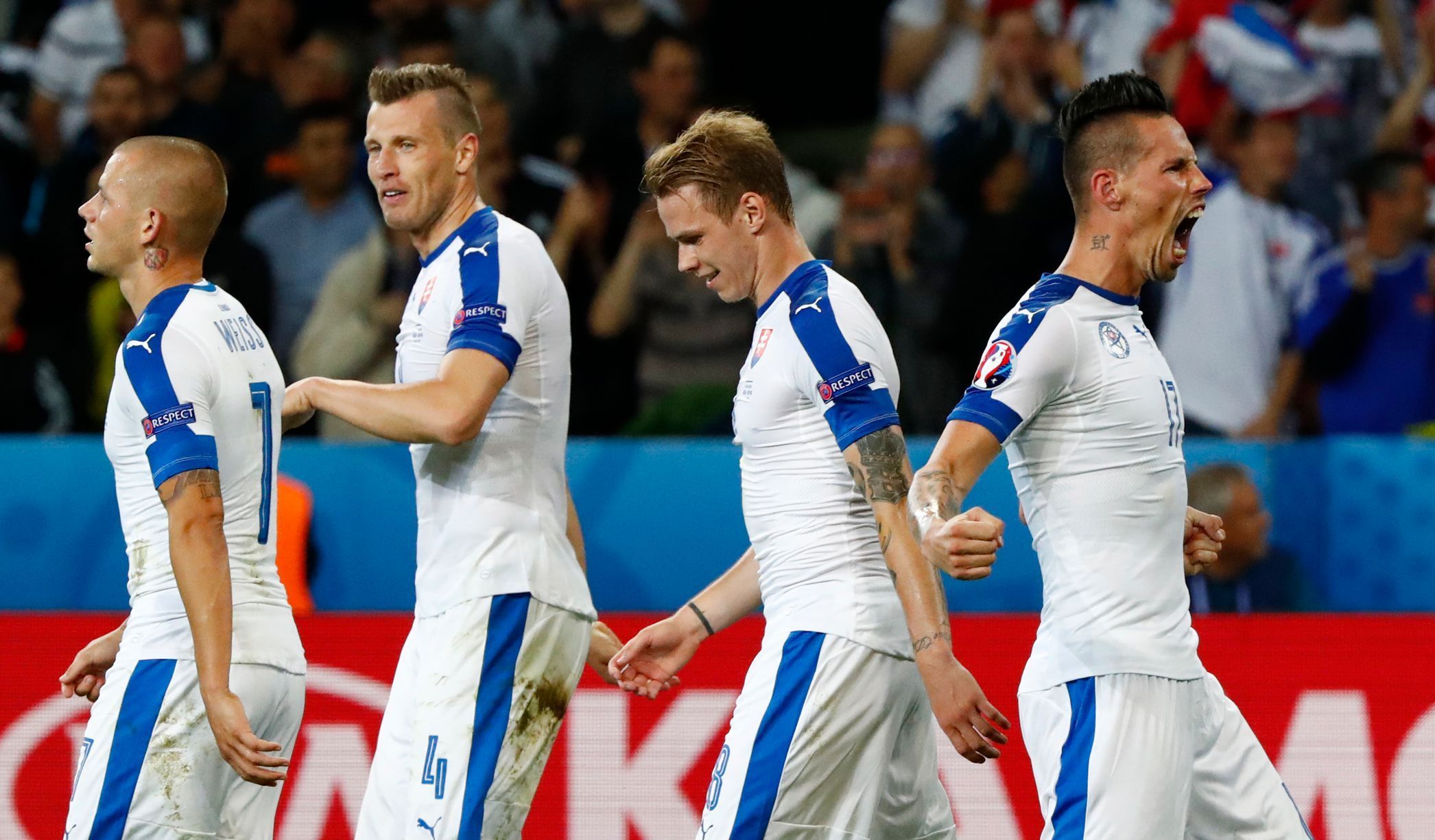 Euro 2016, Rusko-Slovensko: Slováci  slaví gól na 0:2