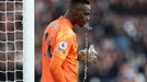 Soccer Football - Premier League - West Ham United v Chelsea - London Stadium, London, Britain - December 4, 2021 Chelsea's Edouard Mendy reacts Action Images via Reuters