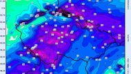 Odpoledne se déšť přesunul do Čech.