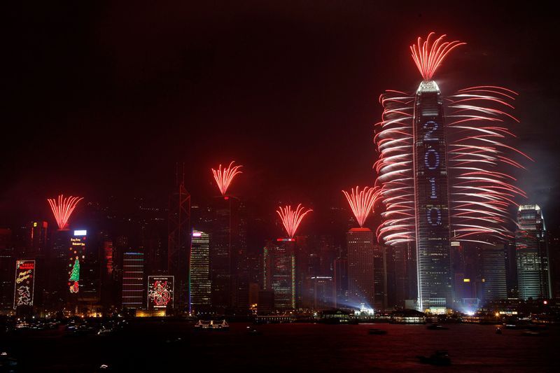Silvestrovské oslavy v Hong Kongu