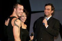 Na show vystoupila Lucie Bílá a Noid, na snímku s moderátorem Tomášem Matonohou.