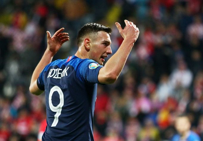 Soccer Football - Euro 2020 Qualifier - Group E - Croatia v Slovakia - HNK Rijeka Stadium, Rijeka, Croatia - November 16, 2019  Slovakia's Robert Bozenik reacts   REUTERS