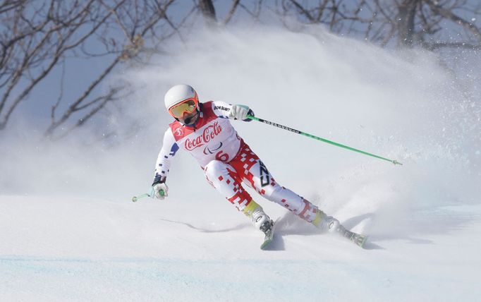 Zrakové postižený lyžař Patrik Hetmer obsadil na paralympijských hrách v Pchjongčchangu šesté místo ve sjezdu.