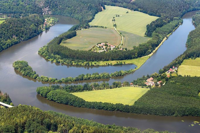 Letecké pohledy na Vltavu