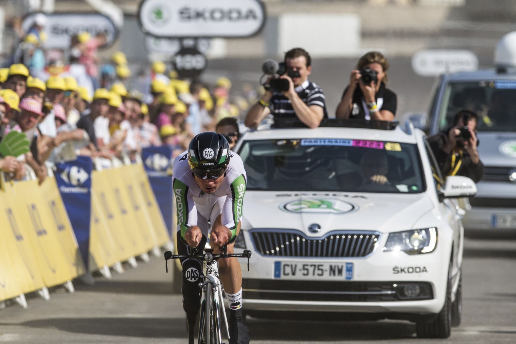 Jiří Ježek na trati časovky, jedenácté etapy letošní Tour de France