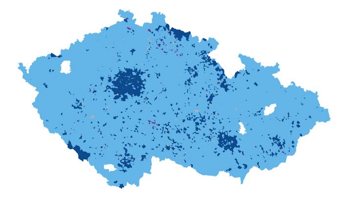 Přebarvená země. Proklikejte si, jak volili vaši sousedé v nejpodrobnější mapě okrsků