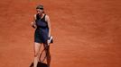 Petra Kvitová v zápase prvního kola French Open 2021