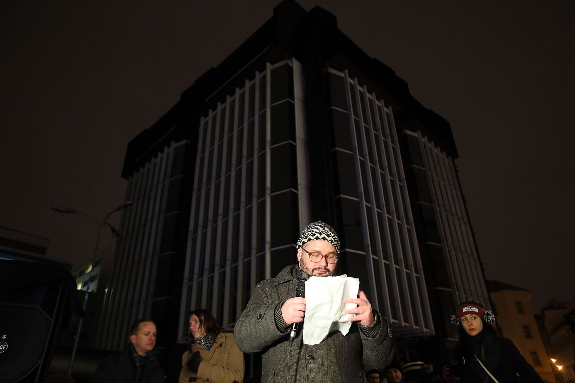 Demonstrace proti bourání Transgasu