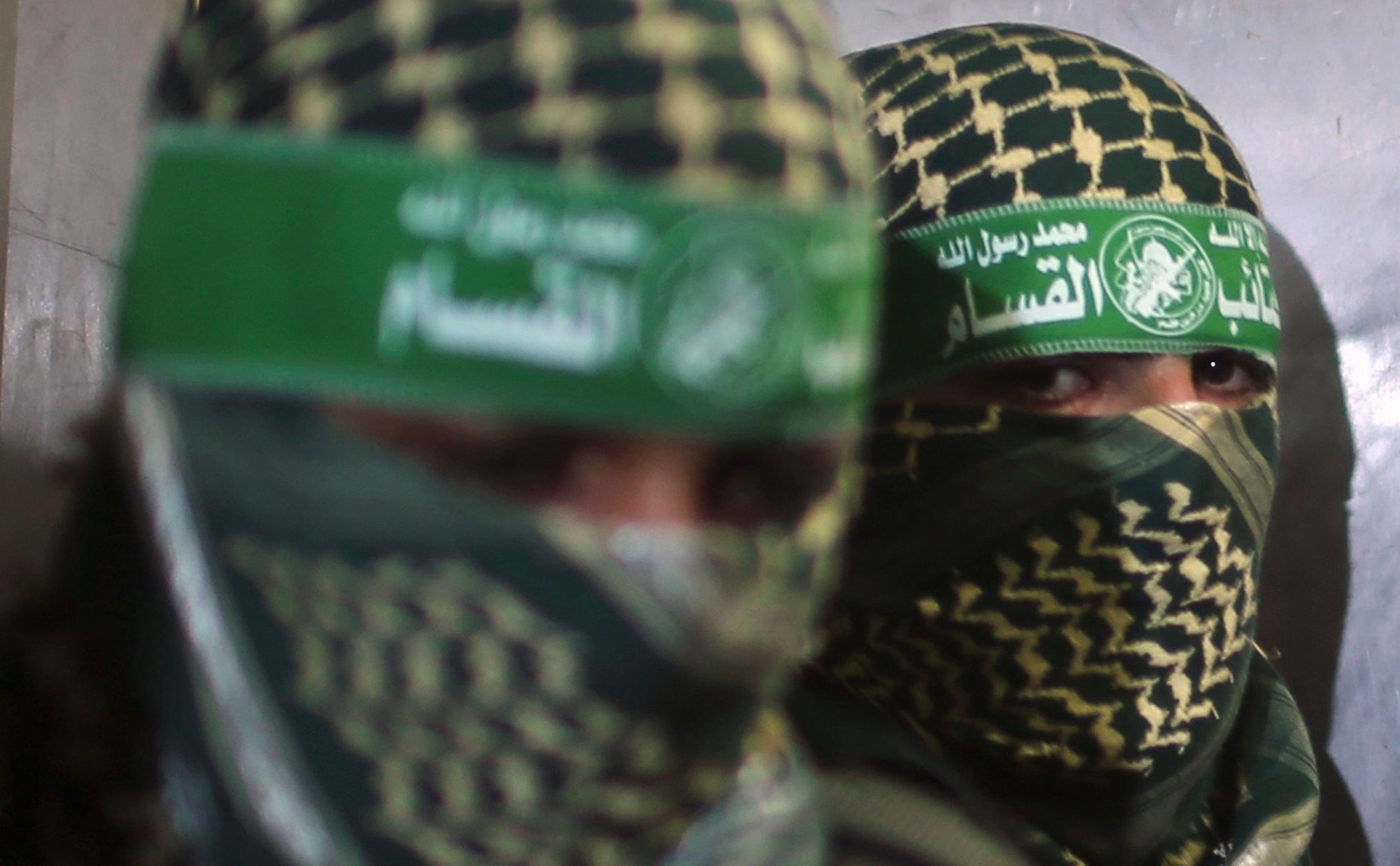 Maskovaní členové Hamásu.