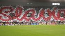 Fanoušci Slavie v zápase 2. kola nadstavby F:L Slavia Praha - Viktoria Plzeň