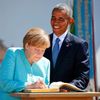 Obama - Merkelová - summit G7 - Bavorsko