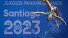 Pan-Am Games - Santiago 2023 - Artistic Swimming - Centro Acuatico, Santiago, Chile - November 3, 2023 United States perform during the Teams Acrobatic Routine. REUTERS/P