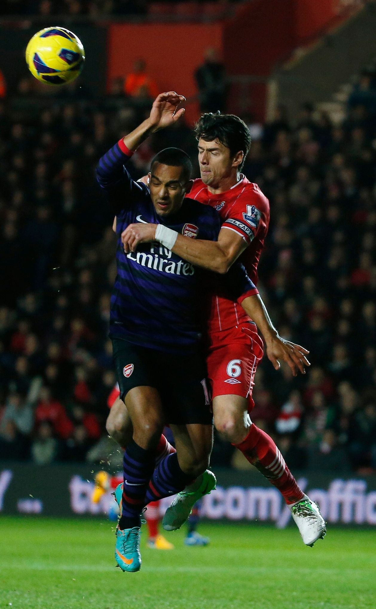 Premier League, Southampton - Arsenal: Jose Fonte - Theo Walcott