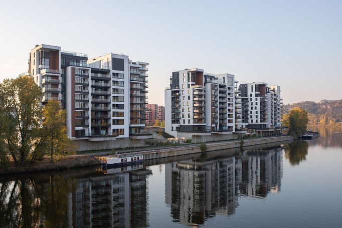 Nově postavené domy Praha Holešovice