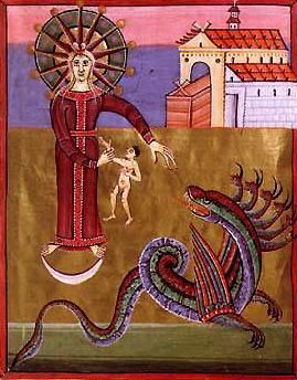 Žena s drakem: Bamberská apokalypsa (13. stol.)