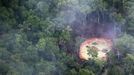 An aerial view shows an illegal mine in the jungle,south of Venezuela, November 17, 2012. In the triangle that connects Venezuela, Brazil and Guyana a huge number of illegal gold and diamonds prospectors or garimpeiros dream of changing their lives overnight by finding a huge bonanza. Picture taken November 17, 2012. REUTERS/Jorge Silva (VENEZUELA - Tags: BUSINESS SOCIETY COMMODITIES TPX IMAGES OF THE DAY) ATTENTION EDITORS: PICTURE 1 OF 20 FOR PACKAGE 'DIAMONDS IN THE JUNGLE'. TO FIND ALL IMAGES SEARCH 'DIAMONDS PROSPECTORS' Published: Pro. 3, 2012, 10 dop.