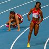MS v atletice 2013, 200 m - finále: zraněná Allyson Felixová