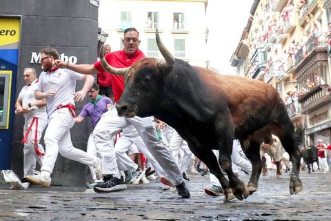 Španělsko, Pamplona, San Fermin, bejci