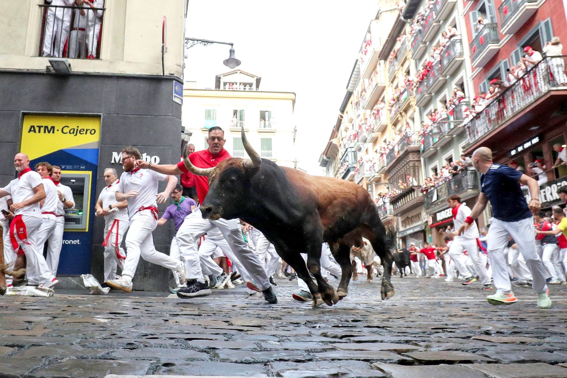 Španělsko, Pamplona, San Fermin, bejci