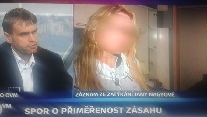 Policie zveřejnila v ČT záznam ze zadržení Jany Nagyové