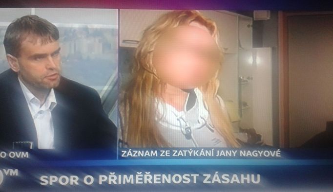 Policie zveřejnila v ČT záznam ze zadržení Jany Nagyové