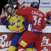 České hokejové hry Česko - Švédsko (Petr Čáslava, Niklas Persson)