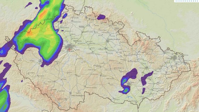 Model Aladin (22. 6. 11:00): Na západě ČR hrozí extrémní bouřky