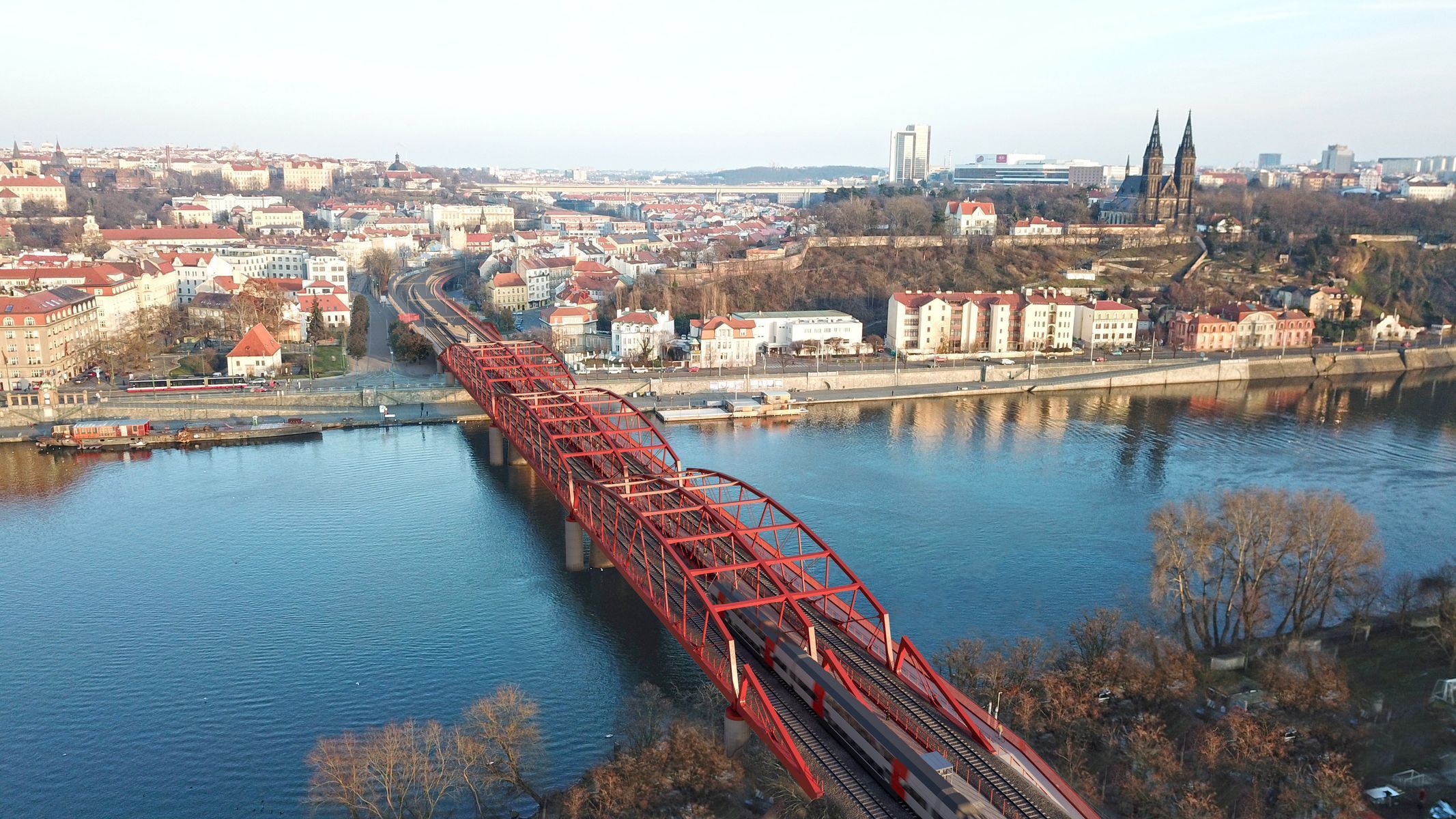 Železniční most Vyšehrad návrh