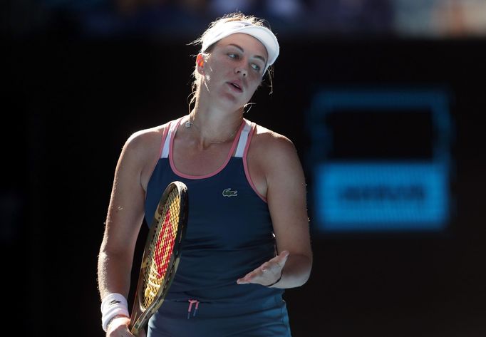 Anastasija Pavljučenkovová ve čtvrtfinále Australian Open 2019.