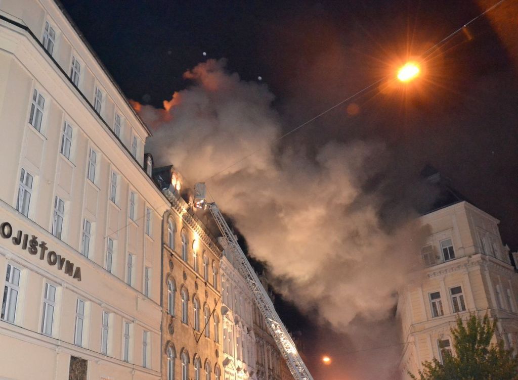 Požár domu v Karlových Varech