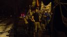 Protesters march during the Democratic National Convention in Charlotte, North Carolina, September 4, 2012. REUTERS/Philip Scott Andrews (UNITED STATES - Tags: CIVIL UNREST POLITICS ELECTIONS) Published: Zář. 5, 2012, 4:52 dop.