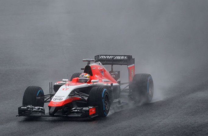 Marussia Formula One driver Jules Bianchi of France drives during the Japanese F1 Grand Prix at the Suzuka Circuit October 5, 2014. French driver Bianchi was taken to hos