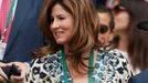 Mirka Federerová na Wimbledonu 2014