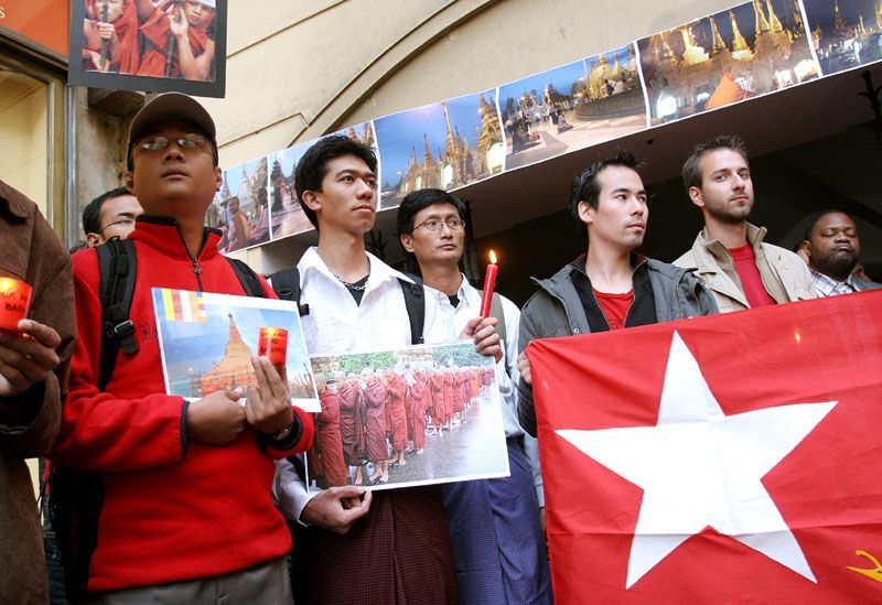 Shromáždění na podporu Barmy
