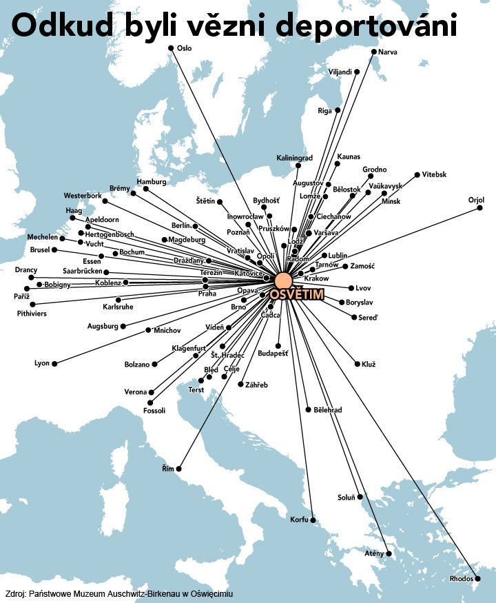 Odkud byli vězni deportováni do Osvětimi