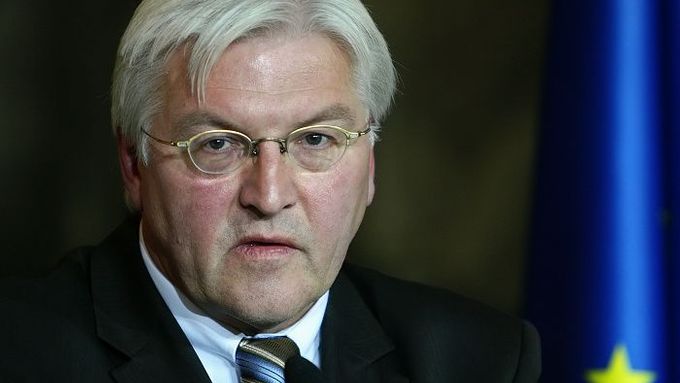 Frank Walter Steinmeier v Černínském paláci.