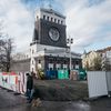 Kostel Nejsvětějšího srdce Páně, Praha, Vinohrady, Náměstí Jiřího z Poděbrad, historie, stavba, Domácí